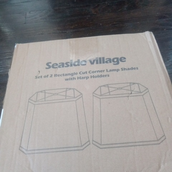 Rectangle Cut Corner Lamp Shades Set of 2, 10.5" x 10"x 13" Modern Medium Gol... - Picture 2 of 11